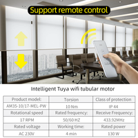 AM35-10/17-MEL-PW A-OK Tuya Wifi App Kontrol Tirai Zebra Gulung Dua Lapis Otomatisasi Tirai Gulung Motor Tabung