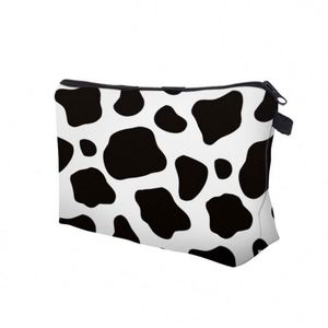Pochette de maquillage imperméable à imprimé vache, sac de voyage portable pour femmes et filles - Product Image 3