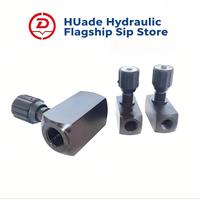 Vanne de régulation de vitesse hydraulique à bouton manuel, série Huade DV, authentique, à corps tubulaire droit