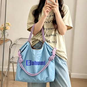 Custom Logo Promotional Nylon <b>Tote</b> <b>Bag</b> – Fashionable Braided Rope Handle Shopping <b>Bag</b> for Corporate Gifts & Branding - Product Image 2
