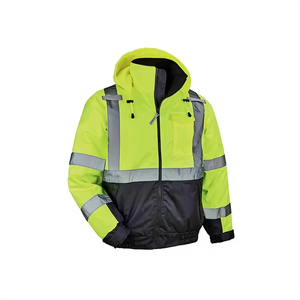 Chaqueta DE TRABAJO DE SEGURIDAD DE INVIERNO reflectante de alta visibilidad para hombre, chaqueta de trabajo de construcción al por mayor de Bangladesh - Product Image 3