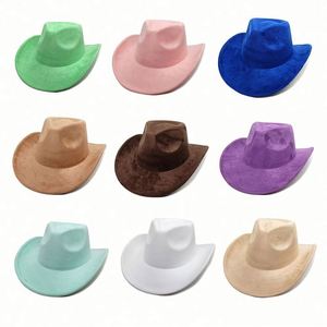 Sombrero Vaquero de Gamuza de Moda en 24 Colores, Novedad 2025, para Hombre y Mujer, Estilo Casual, Retro, Simple, para Viajes, Fiestas y Jazz - Product Image 2