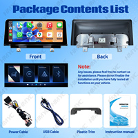 Pantalla Multimedia Inalámbrica CarPlay y Android Auto de 10.25 Pulgadas con Pantalla Táctil para BMW 3/4/M3/M4 F30 F31 F32 F33 F34 F36 F80 F82 F83 NBT