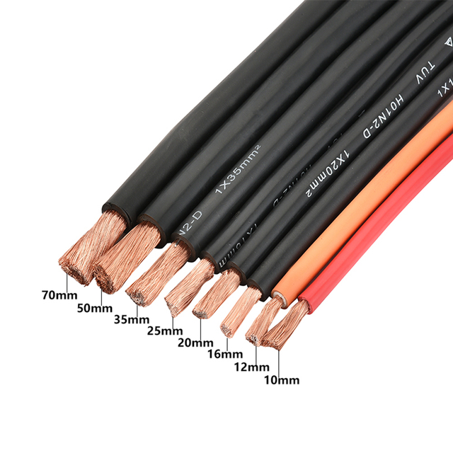 Custom Diameter 10 12 16 18 20 25 35 50 70mm Copper Welding Cable Welding Machine Cable