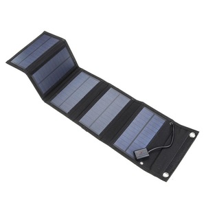 <b>Foldable</b> <b>Solar</b> <b>Panel</b> 12W USB Output Outdoor Camping Charging Bag Black - Product Image 3