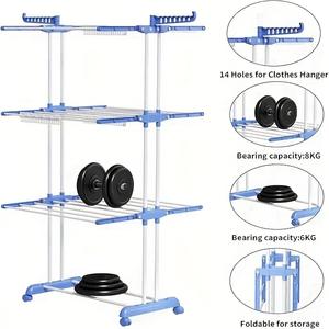 <span class=keywords><strong>Séchoir</strong></span> <span class=keywords><strong>à</strong></span> <span class=keywords><strong>linge</strong></span> pliable <span class=keywords><strong>sur</strong></span> pied multifonction, nouveau modèle, quatre niveaux, <span class=keywords><strong>séchoir</strong></span> <span class=keywords><strong>à</strong></span> vêtements surdimensionné avec <span class=keywords><strong>roulettes</strong></span> - Product Image 1