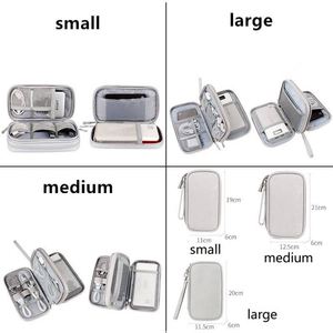 Bolsa de Almacenamiento de Cables Digitales Multifuncional para Viajes, Doble Capa, Ligera, Impermeable, Organizador de Accesorios Electrónicos - Product Image 4