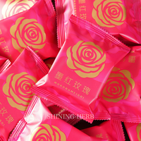 Yunnan teh mahkota mawar merah tua yang dapat dimakan, teh Mohong kering beku kualitas Premium 30 buah
