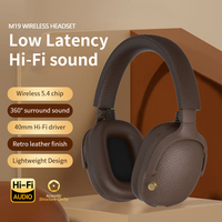 Soyto M19 headphone nirkabel HiFi, Headset gaya Retro suara Surround 3D untuk multi-perangkat