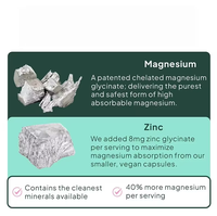 Kapsul Magnesium Glisinat OEM dengan Campuran Seng Terkelatasi Dosis Rendah untuk Tidur, Pemulihan Otot, dan Dukungan Imunitas