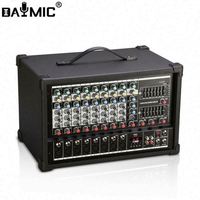 8 Kanallı Dayanıklı Profesyonel Ses Mikseri, Güç Amplifikatörlü Kutu, USB 20Hz-20KHz Desteği, Taşınabilir, DJ, Ev, KTV Gösterileri için
