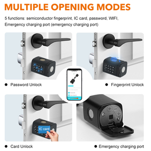กระบอกอลูมิเนียมดิจิตอลแบบ<span class=keywords><strong>มาตรฐาน</strong></span>ยุโรปพร้อมกุญแจ RFID การ์ดรหัสผ่านอิเล็กทรอนิกส์ใช้ได้กับประตูกระจกของ Tuya ttlock - Product Image 4