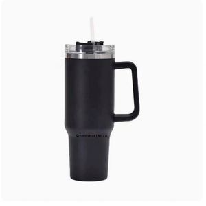 40oz Car Cup <b>Large</b> Capacity Double-Layer Stainless Steel Thermos Portable Handle Ice Vacuum Insulation Business <b>Gifts</b> BPA Free - Product Image 4