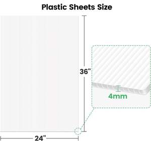 4 "x 36" खोखली शीट, वाटरप्रूफ कॉर्पोकल शीट, लॉन के लिए 4 मिमी मोटी खाली बोर्ड यार्ड के संकेत, खुले घर, जन्मदिन, शिल्प - Product Image 2