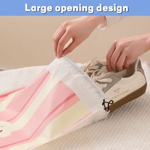 Bolsa de Almacenamiento Impermeable con Estampado de Dibujos Animados, Bolsa para Zapatos con Cordón, a Prueba de Polvo, de PEVA Esmerilada - Product Image 5