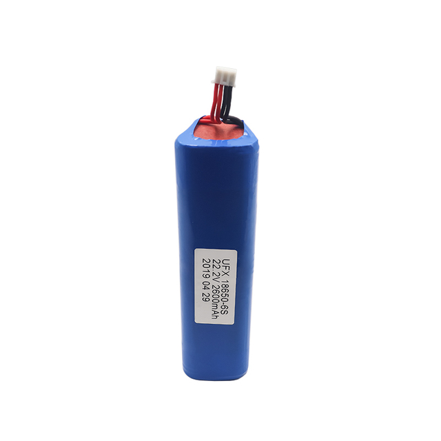 High Discharge Rate Rechargeable 18650 Lithium Ion Battery UFX 2600mAh 6S Li-Ion Battery Pack 22.2V 24V for Cylindrical Battery