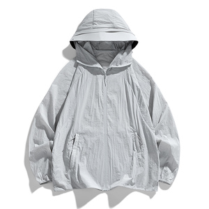 Chaqueta con Capucha Protectora Solar UPF50+ con Logotipo Personalizado, Fresca, Transpirable, para Verano, Protección UV, Ropa de Pesca para Parejas Masculinas - Product Image 3