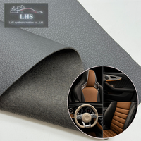 Cuir microfibre premium à grain fin 1,2 mm antidérapant et résistant aux rayures pour habillage de volant, sièges et panneaux de porte de voiture