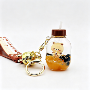 Melkthee sleutelhanger schattig drankje tas charme acryl hanger sleutelhanger Kawaii cadeau accessoire voor meisjes vrouwen handtas decoratie - Product Image 6