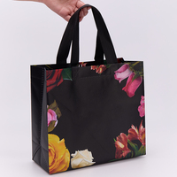 Tas Tote Ramah Lingkungan Grosir, Custom Motif Bunga, Bahan Non-Woven Tahan Lama, Logo Custom, Untuk Pameran, Kemasan Belanja/Pakaian Custom