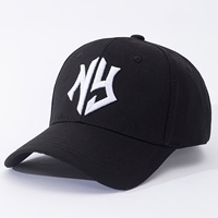 Casquette de baseball personnalisée de luxe à visière incurvée en polyester, modèle Five NY, avec logo brodé