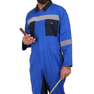 Combinaisons de travail en coton respirant à haute visibilité pour hommes, tissu respirant et doux, uniforme de travail, combinaisons de sécurité - Product Image 4