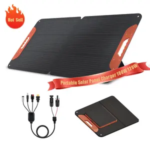 2023 New 100W Portable Mono Solar Panels Foldable Factory Price ETFE Folding Solar Panel Charger With CE