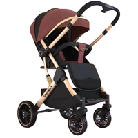 Poussette 2-en-1 pliable d'une seule main, chariot de bébé léger, système de voyage, poussette bébé avec fonction marche arrière