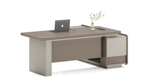 Mueble de oficina contemporáneo moderno CEO hecho de madera y hierro para edificios de oficinas - Product Image 3