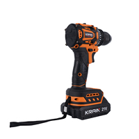 Perceuse à percussion sans fil Krain Li-ion 21V 55N.M avec chargeur, kit d'outils électriques d'origine