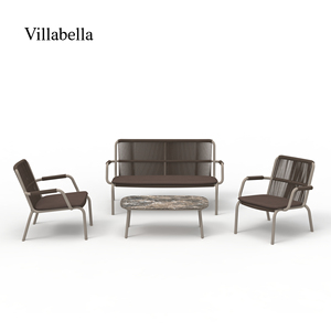Sofá Comercial de Vime para Exterior, Mobiliário de Jardim e Lounge, Sofá para Pátio de Hotel e Terraço, Resistente a Todas as Condições Climáticas - Product Image 3