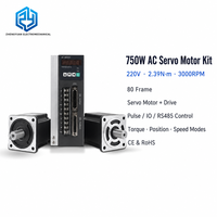 Kit de moteur servo haute précision 750W avec testeur et schéma de câblage pour projets Lego DIY, automatisation de petites machines