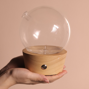 Diffusore elettrico senza acqua olio essenziale di fabbrica esclusivo in vero legno portatile Base in plastica ricaricabile - Product Image 5