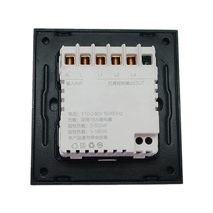 Factory Supply 2 Gang Wifi Light Switches Multi-Function Smart Touch Zigbee Wall Switch With Google Alexa