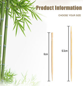 Vendita calda su misura di bambù stuzzicadenti doppio denti appuntiti <span class=keywords><strong>antipasto</strong></span> Barbecue frutta usa e getta 65mm di bambù stuzzicadenti - Product Image 2