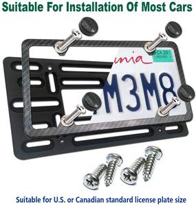 Support universel de <span class=keywords><strong>plaque</strong></span> d'<span class=keywords><strong>immatriculation</strong></span> avant, support de <span class=keywords><strong>plaque</strong></span> d'<span class=keywords><strong>immatriculation</strong></span> pour pare-choc avant - Product Image 2