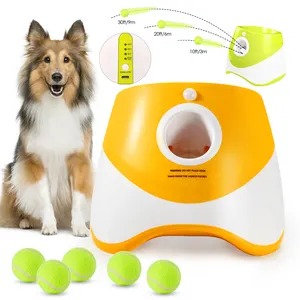 Cão automático Bola Lançador Pouco Pet Shop Brinquedos Interativos Jogando Agilidade Equipamento de Treinamento Tênis Dog Ball Thrower Para Cães