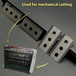 Three Holes Double Edge Carbon Steel Industrial Blades PP Film 3 Holes Blades for <strong>Uncured</strong> <strong>Rubber</strong> Separating Machines - Product Image 6
