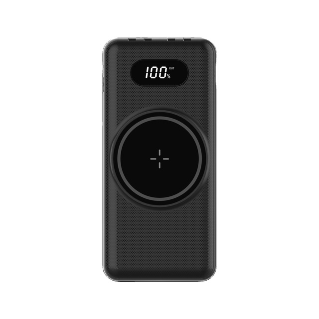 Magnetic Wireless Charger Power Bank 10000mAh Digital LED Display with Four Fast-Charging Cables Portable