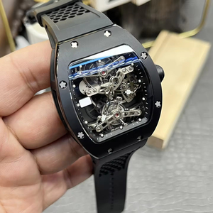 2026 Bestselling Model 027 Black Ceramic Tonneau Men's Tourbillon Sports Mechanical <b>Watch</b>, Sapphire Crystal Mirror, High-Quality - Product Image 2