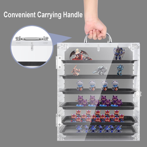 حقيبة تخزين مخصصة شفافة من الأكريليك بحجم صغير وهي علبة عرض محمولة مع 4 صوانٍ معدنية - Product Image 6