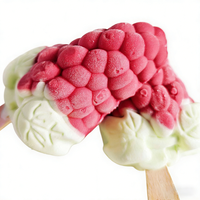 Offre Spéciale : Glace en forme de fruit 3D Raisin Violet, Boisson Froide, Sucette Glacée, Populaire sur Internet, Certifiée Halal, Emballage en Sachet