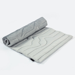 Cooling Crystal Fleece Dog Mat Grey Rectangle Ice <b>Pad</b> For Pet <b>Beds</b> Hand Wash Polyester Fiber Fill - Product Image 5