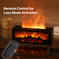 Diffuseur d'arômes miniature à flamme simulée, humidificateur d'ambiance coloré, diffuseur d'huiles essentielles silencieux avec télécommande pour bureau