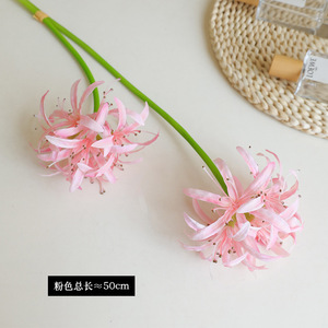 2 tallos artificiales araña lirio flores <span class=keywords><strong>Lycoris</strong></span> <span class=keywords><strong>Radiata</strong></span> para la decoración del jardín del hogar lirio mágico rojo Flor de equinoccio Artificial - Product Image 6