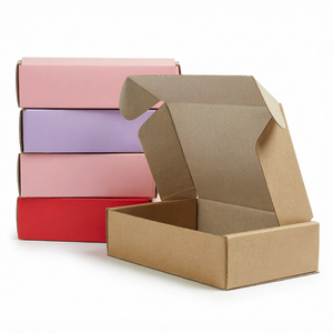 DVI Book Shaped Shipping Folders 25pcs Per Bundle <b>Cheap</b> Brown Corrugated Cardboard with Sponge Lining for Small Business - Product Image 1