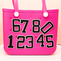 2025 à la mode noir blanc Script lettres PVC grand grand grand Alphabet décoratif personnalisé sac breloque accessoires en vrac pour les femmes