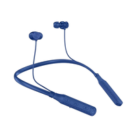 Headset Bluetooth tipe leher gantung nirkabel, Headset Bluetooth tipe In-ear olahraga masa pakai baterai sangat panjang