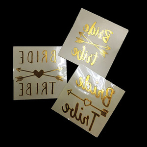 Tatuaggio Temporaneo per il Corpo con Foglia d'Oro a Trasferimento d'Acqua, Molto Popolare per Addii al Nubilato - Product Image 5