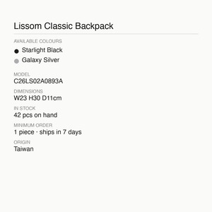 กระเป๋าเป้สะพายหลังผ้าไนลอนรีไซเคิล CIPU Lissom Classic S 23x30 ซม. สำหรับผู้หญิง มีสินค้าในสต็อก ไต้หวัน - Product Image 5